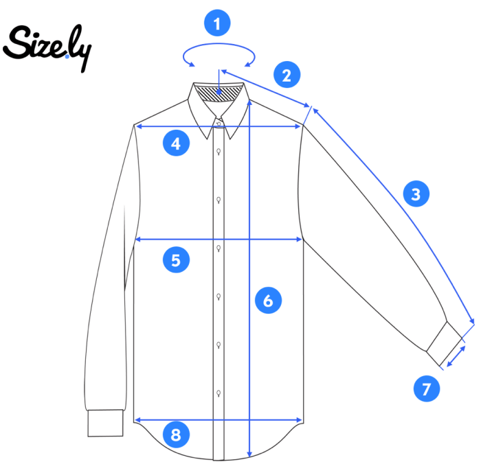 What do men's dress shirt measurements mean