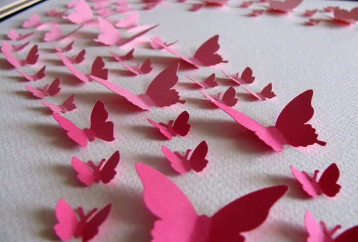 How to make paper butterflies for wall decoration