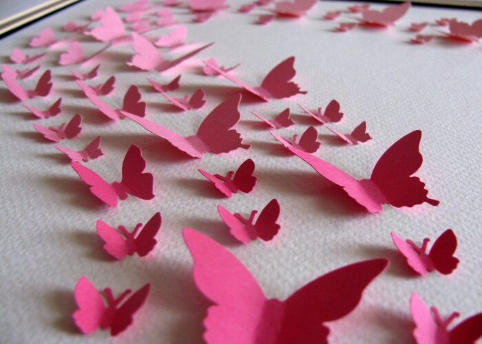 How to make paper butterflies for wall decoration