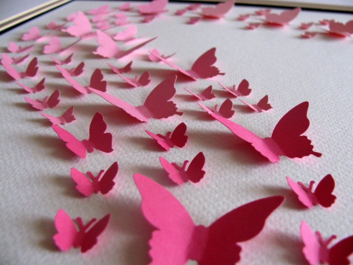 How to make paper butterflies for wall decoration