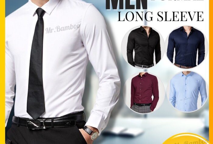 Mens white slim fit dress shirt