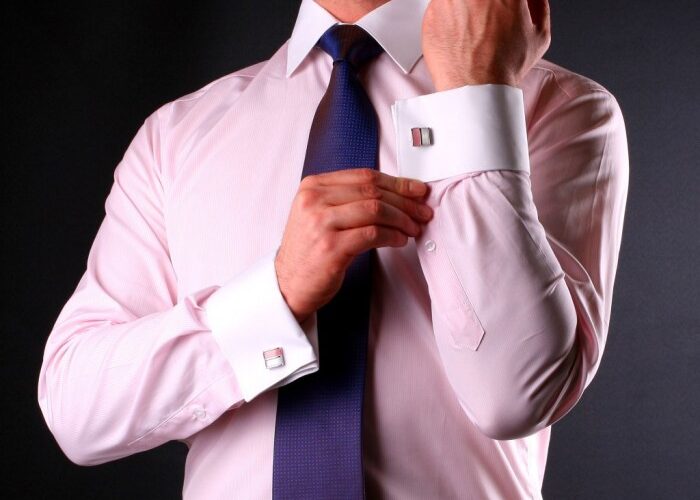 Men french cuff dress shirt