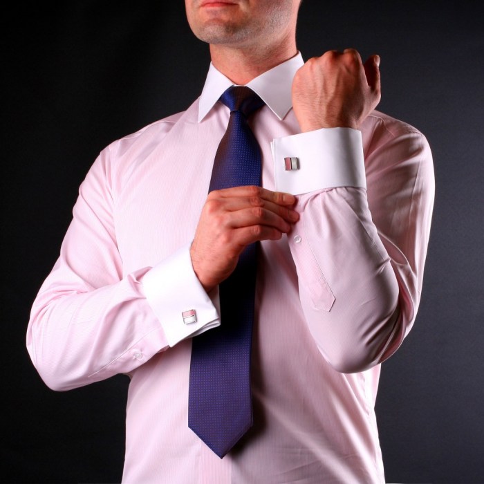 Men french cuff dress shirt