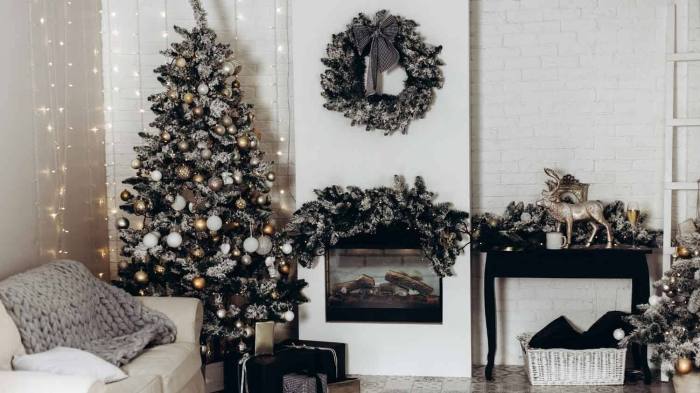 How to decorate a black room for christmas