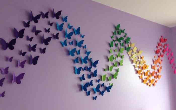 How to make paper butterflies for wall decoration