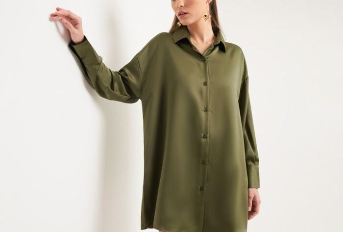 Shirt dress women's clothing