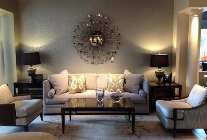 How to decorate tall wall in living room